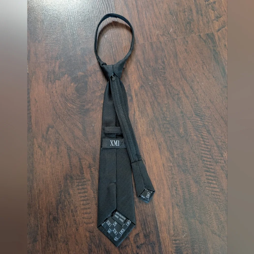 XMI boys adjustable black tie
